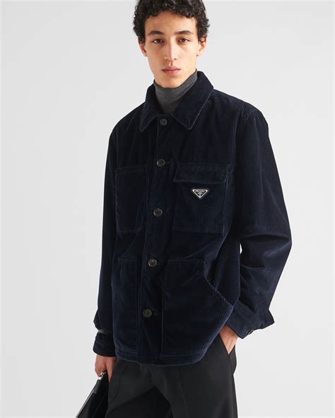 prada mid blue blouson jacket